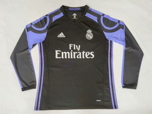 2015-2016 Retro Version Real Madrid Black LS Thailand Soccer Jersey AAA-601/301