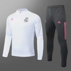 2020-2021 Real Madrid White Thailand Tracksuit Uniform-GDP