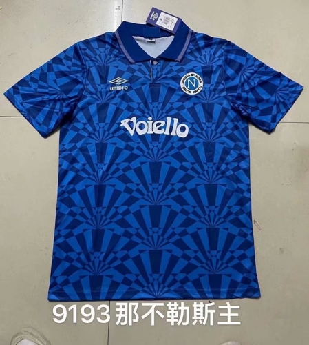 91-93 Retro version Napoli Blue Thailand Soccer Jersey AAA-506