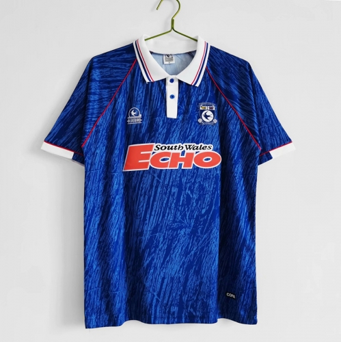 1990 Retro Version Cardiff City Home Blue Thailand Soccer Jersey AAA-710