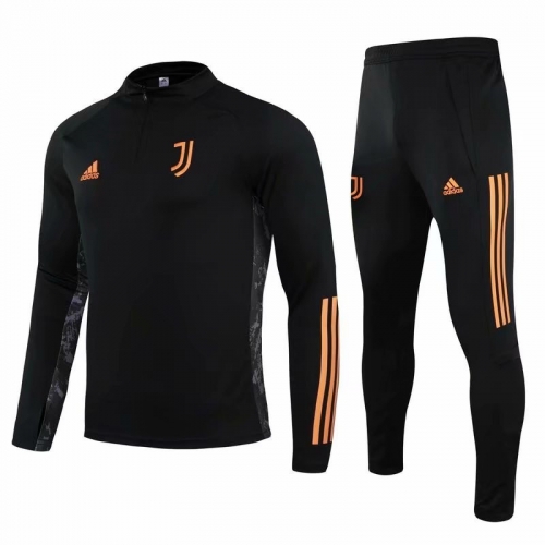 2020/21 Juventus FC Black Thailand Soccer Tracksuit Uniform-GDP