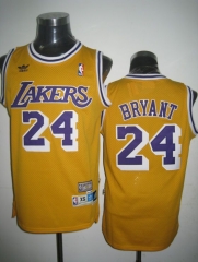 Retro Version Los Angeles Lakers Yellow #24 NBA Jersey