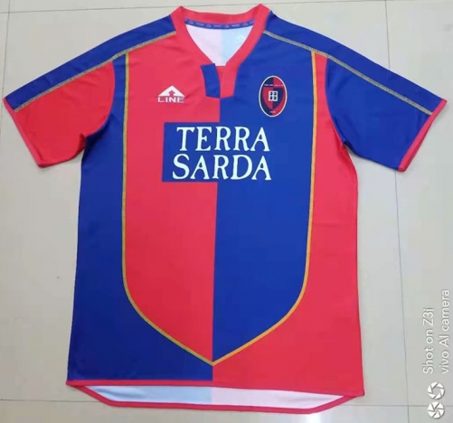 03-04 Retro Version Cagliari Calcio Red & Blue Thailand Soccer Jersey AAA-522