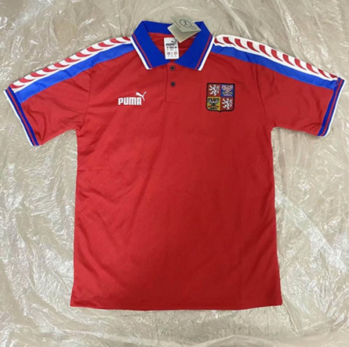 1996 Retro Version Czech Republic Home Red Thailand Soccer Jersey AAA-1041