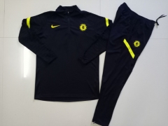 2020-2021 Chelsea Black Thailand Soccer Tracksuit Uniform-815