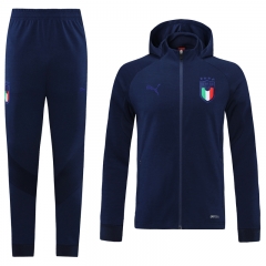 2021/2022 Italy Royal Blue Soccer Jacket Uniform With Hat-LH