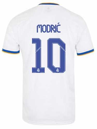 2021-22 Real Madrid Home White #10 (MODRIC) Thailand Soccer Jersey AAA