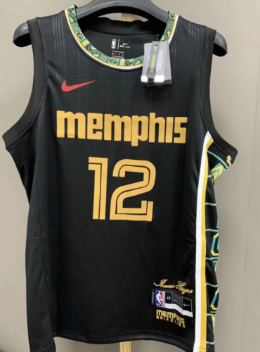 2021 Memphis Grizzlies NBA Black #12 Jersey-311