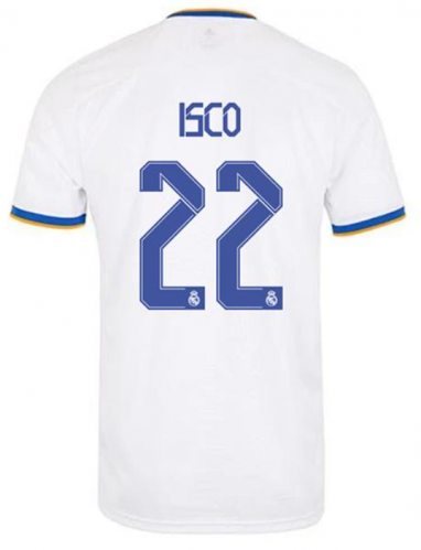 2021-22 Real Madrid Home White #22 (ISCO) Thailand Soccer Jersey AAA