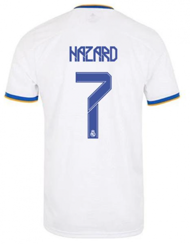 2021-22 Real Madrid Home White #7 (HAZARD) Thailand Soccer Jersey AAA