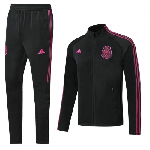 2019-2020 Mexico Black With Pink Logo Thailand Soccer Jacket Uniform