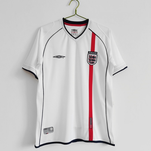 2001-03 Retro Version England Home White Thailand Soccer Jersey AAA-710/601