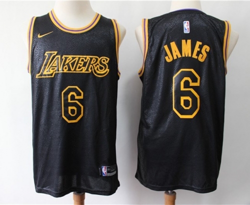 2021-2022 Los Angeles Lakets Black #6 NBA Jersey