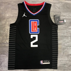 Jordan Topic 2020-21 Los Angeles Clippers Black #2 Jersey-311