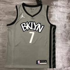 2020-2021 Jordan Topic NBA Brooklyn Nets Gray #7 Jersey-311