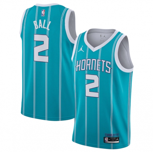 2020 Season NBA Charlotte Hornets Blue #2 Jersey-311