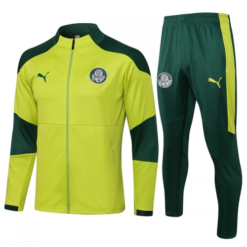 2021/2022 SE Palmeiras Fluorescent green Thailand Soccer Jacket Uniform-815