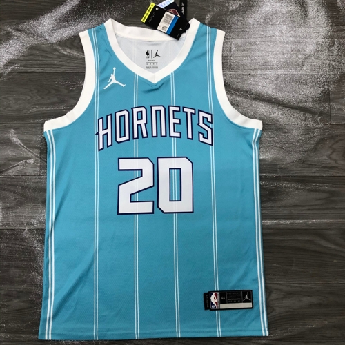 2020 Season NBA Charlotte Hornets Blue #20 Jersey-311