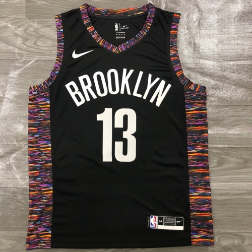 2020-2021 City Version NBA Brooklyn Nets Black #13 Jersey-311