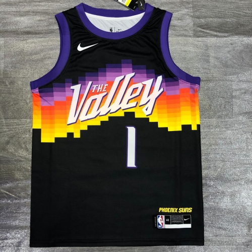 City Version 2020-2021 Phoenix Suns NBA Purple #1 Jersey-311
