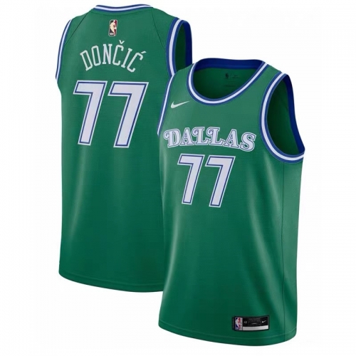 2021 Retro Version Dallas Mavericks Green #77 NBA Jersey-311