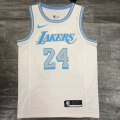 2021 Season Retro Limited Version Los Angeles Lakers NBA White #24 Jersey-311