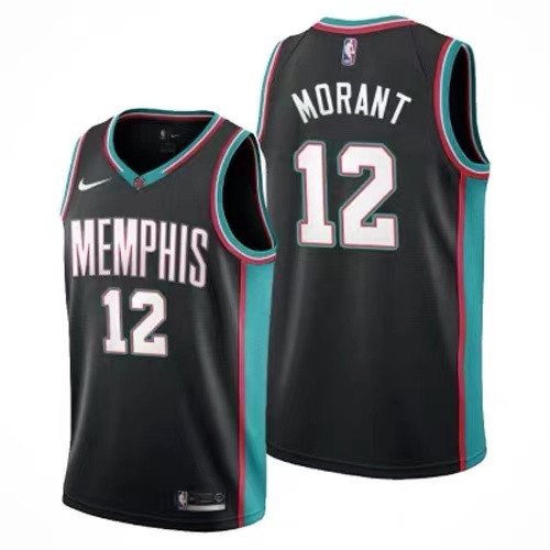 2021 Season Retro Version Memphis Grizzlies NBA Black #12 Jersey-311