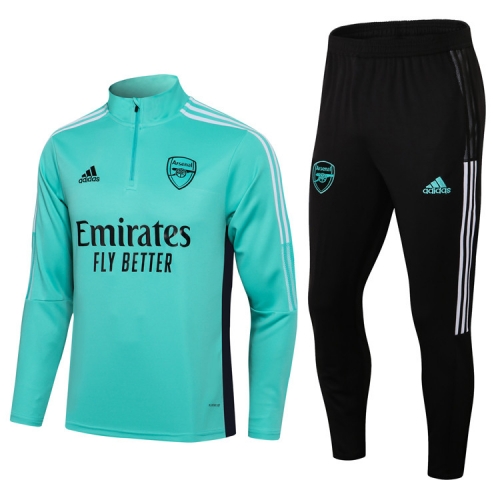 2021-2022 Arsenal Blue Thailand Soccer Tracksuit Uniform-411