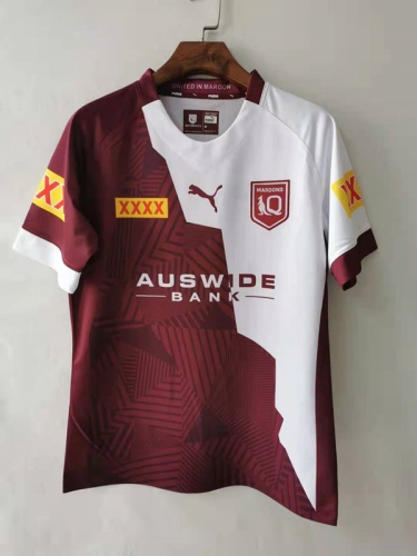 2021 Moroons Red & White Thailand Rugby Shirts