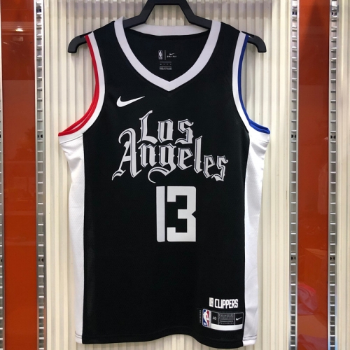 Latin Version 2021 Los Angeles Clippers Black #13 Jersey-311