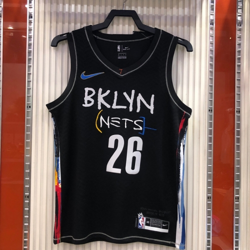 2020-2021 Graffiti Version NBA Brooklyn Nets Black #26 Jersey-311