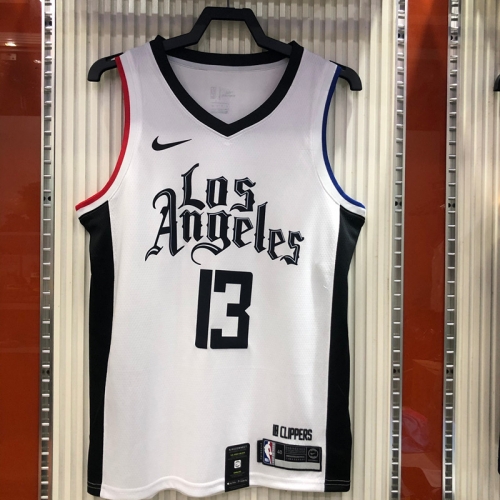 Latin Version 2020 Los Angeles Clippers White #13 Jersey-311