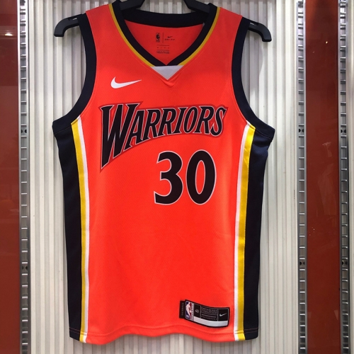 New Arrival NBA Golden State Warriors Orange #30 Jersey-311