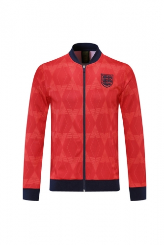 1990 Retro Version England Red Soccer Jacket Top-LH