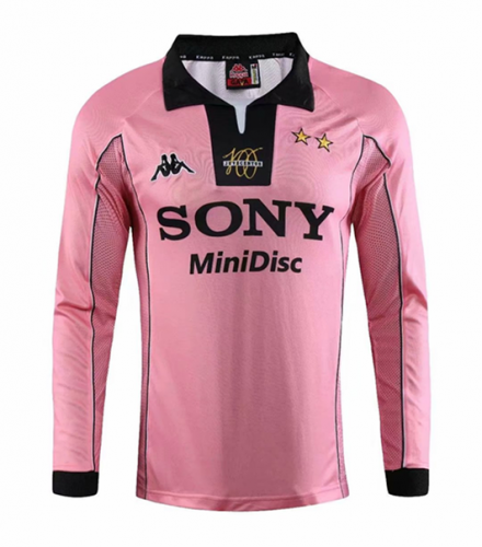Retro Version Juventus Pink LS Thailand LS Soccer Jersey AAA-B321