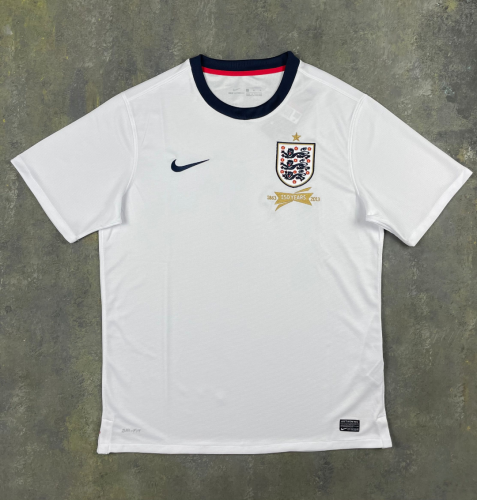 2013 Retro 150th Commemorative Verison England Home White Thailand Soccer Jersey AAA-B321