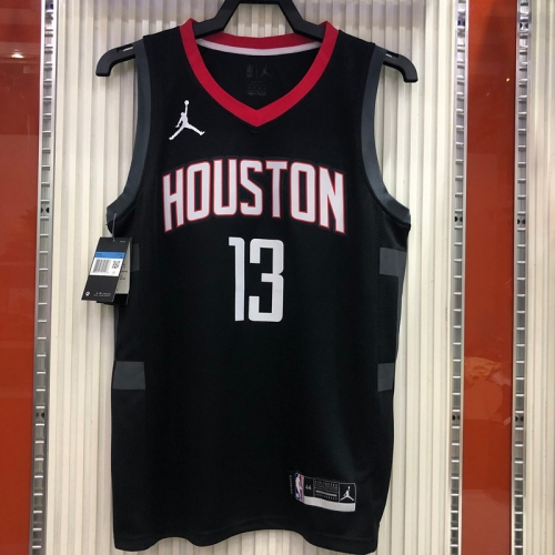 Jordan Topic 2020-2021 City Version NBA Houston Rockets Black #13 Jersey-311