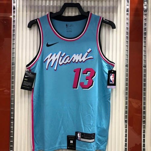 NBA Miami Heat Blue Round collar #13 Jersey-311