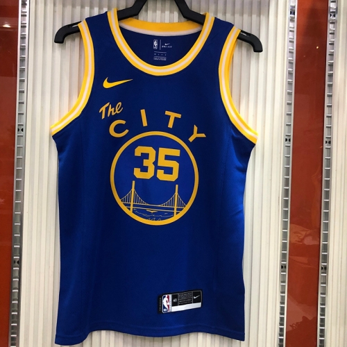 2021 Tram version Golden State Warriors Blue #35 Jersey-311