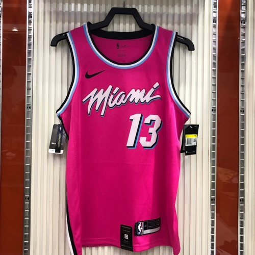 NBA Miami Heat Pink Round collar #13 Jersey-311