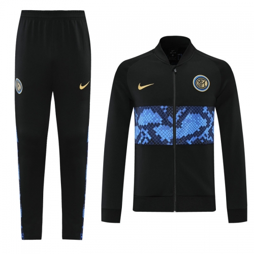 2021 Season Inter Milan Black Thailand Soccer Jacket Uniform-LH