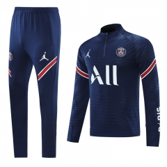 2021-22 Paris SG Royal Blue Thailand Soccer Tracksuit Uniform-LH