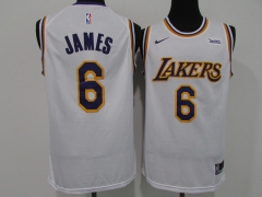 2021-2022 Los Angeles Lakets White #6 NBA Jersey