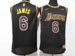 2021 Reward Version Los Angeles Lakets Black #6 NBA Jersey