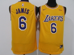 2021-2022 Los Angeles Lakets Yellow #6 NBA Jersey