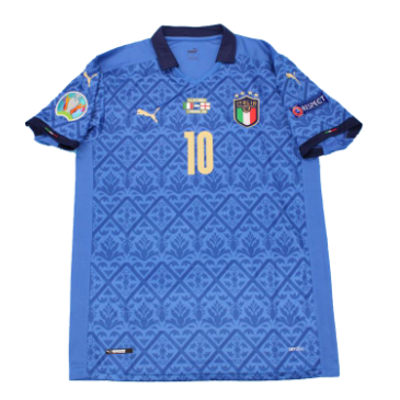 With patch 2020 European Cup Italy Home Blue #10 ( INSIGNE) Thailand Soccer Jersey AAA