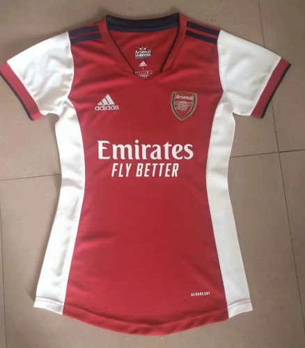 2021/22  Arsenal Home Red Thailand Female Soccer Jersey AAA