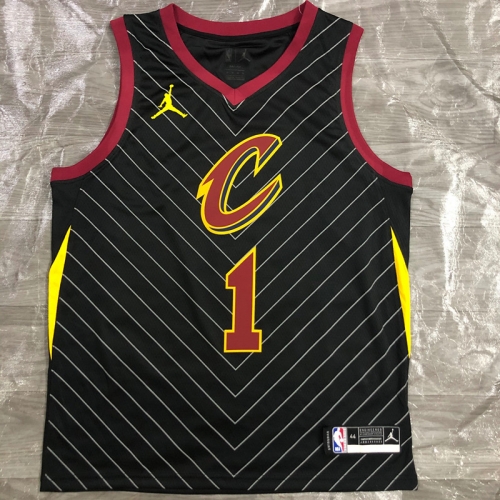 2021 Season Jordan Topic Cleveland Cavaliers NBA Black #1 Jersey-311