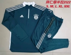 2021-2022 Bayern München Green Thailand Soccer Tracksuit Uniform-815