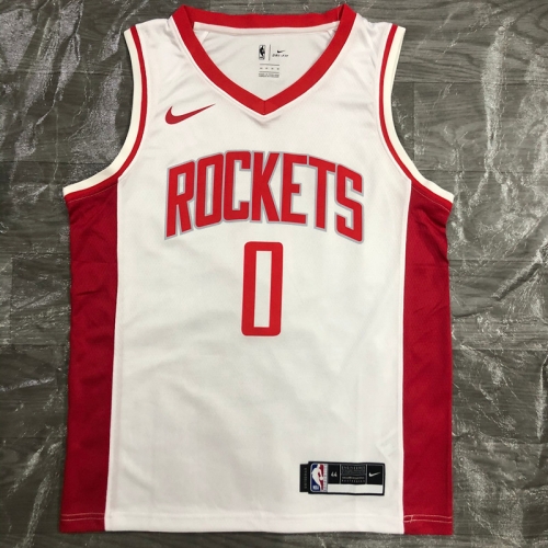 2021 Season NBA Houston Rockets White #0 Jersey-311